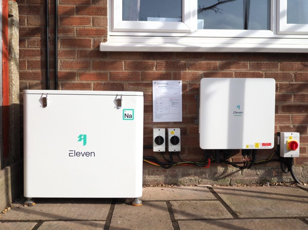 Wall-mounted solar battery system installed in a Norfolk home by Redhill Electrical Services