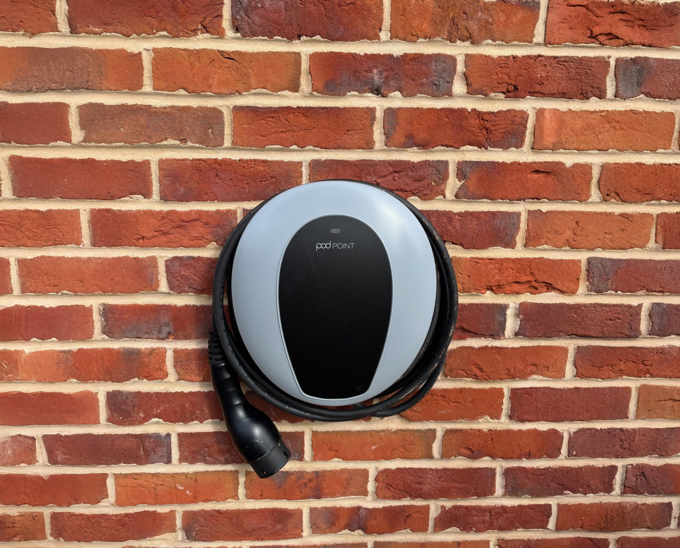 Pod Point EV charger installed on a residential property in Norwich, Norfolk