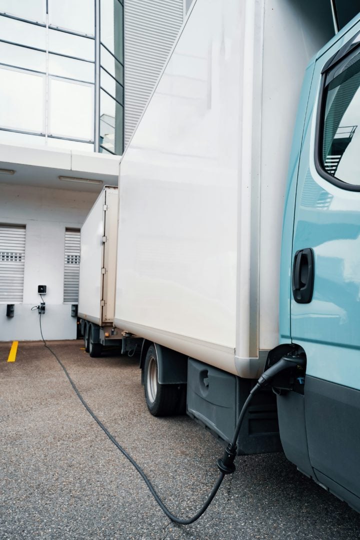 EV charger installed for electric van charging at a commercial site in Norwich, Norfolk