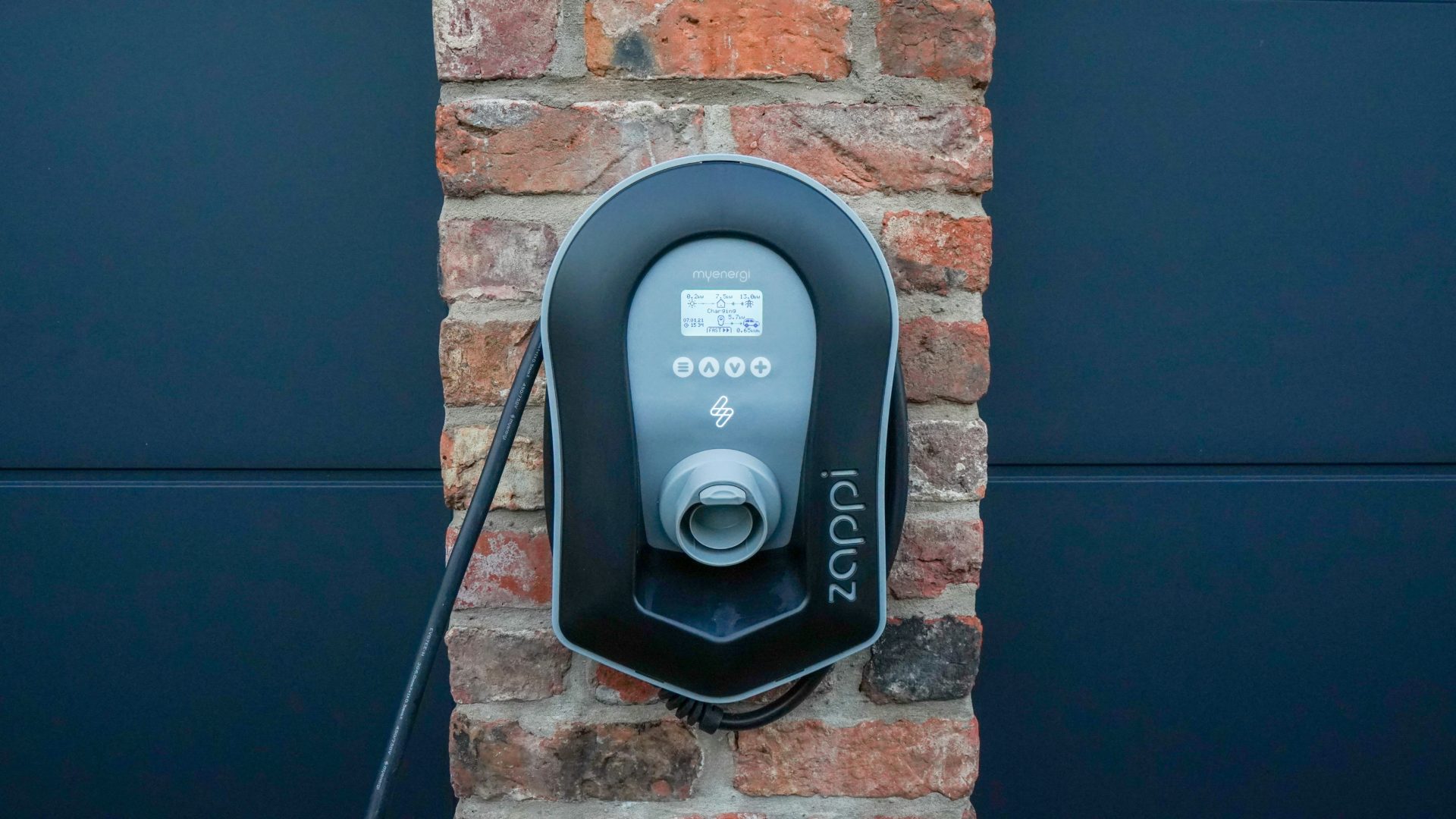Zappi EV charger by Myenergi wall-mounted outside a home in Norwich